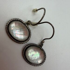 Lori Bonn Earrings Sterling silver oval CQ